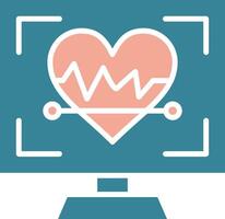 Monitoring Colorful Style Glyph vector