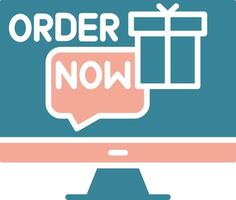 Order Now Colorful Symbol Sketch vector