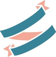 Ribbon Folds Crystal Web Symbol vector