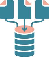 Data Virtual Core Icon vector