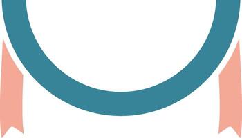 Circle Ribbon Simplified UX Display vector