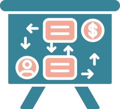 Flowchart Neon System Element vector
