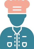 Chef Streamlined Flat Badge vector