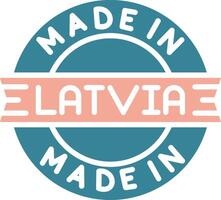 Made In Latvia Crystal UI Stamp vector