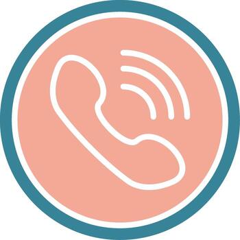 Phone Call Streamlined UI Token vector