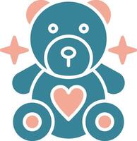 Teddy Bear Neon UX Form vector