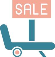 Beach Chair Efficient Flat Badge vector