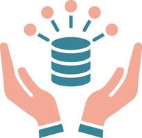 Data Management Tactile Flat Badge vector