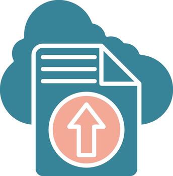 archivo subir cristal ui sello vector