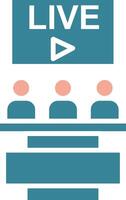 Live Streaming Global Core Icon vector
