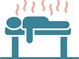 Spa Bed Virtual Core Icon vector
