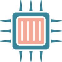 Microchip Crystal Core Icon vector