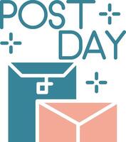Post Day Colorful Web Symbol vector