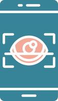 Retinal Scan Simplified Icon Fragment vector