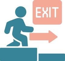 Emergency Exit Tactile Symbol Sketch vector