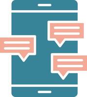 Mobile Message Expressive App Emblem vector
