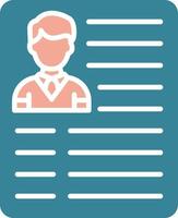Resume Simplified Icon Fragment vector