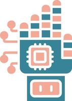 Robotic Hand Crystal Interface Object vector