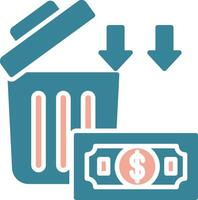 Wasted Money Interactive Line Art vector