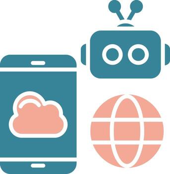 Mobile Cloud Interactive Unit vector