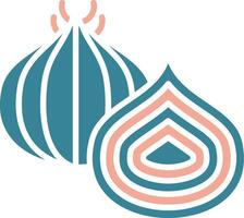 Onion Colorful Core Icon vector