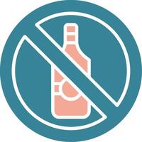No Beer Colorful App Emblem vector