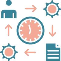 Process Simplified Icon Fragment vector