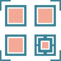 Qr Code Scan Virtual Core Icon vector