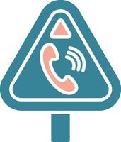 Telephone Bold Interface Object vector