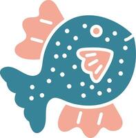 Yellow Boxfish Vibrant UI Token vector