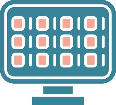 binario código vistoso símbolo bosquejo vector