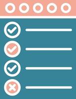 Checklist Colorful Web Symbol vector