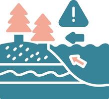 Water Flow Global Style Glyph vector