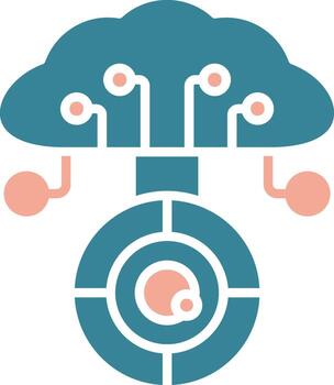 nube informática simplificado línea Arte vector