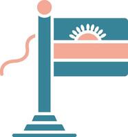Malawi Flag Premium Tech Element vector