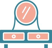 Vanity Mirror Virtual Core Icon vector
