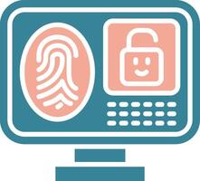 Cyber Security Streamlined Flat Badge vector