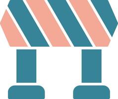 Road Barrier Streamlined Web Symbol vector