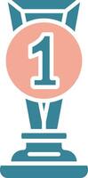 1st Prize Colorful Style Glyph vector