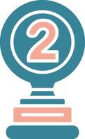 2nd Prize Neon Web Symbol vector