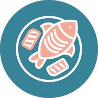Fried Fish Innovative System Element vector