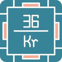 Krypton Tactile Flat Badge vector