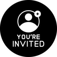 You're invited - black circle vector