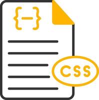 CSS Style Sheet Symbol Line Two Color vector
