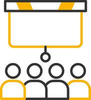 Primary Classroom Interior Line Two Color vector