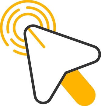 Single Mouse Click Line Two Color vector