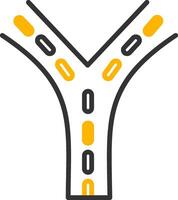 Elevated Highway Direction Sign Line Two Color vector