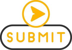 Submit Form Button Line Two Color vector