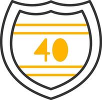 U S Interstate Route Symbol Line Two Color vector
