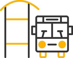 Designated Bus Stop Line Two Color vector